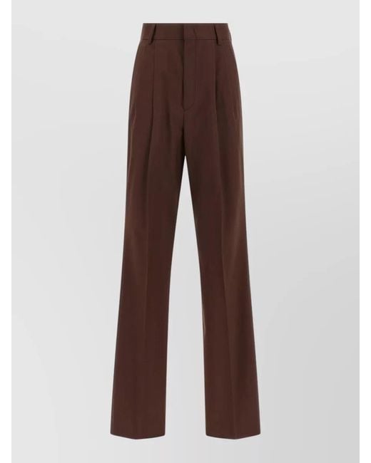 ARMARIUM Brown Clelia Pants Wide Leg Belt Loops