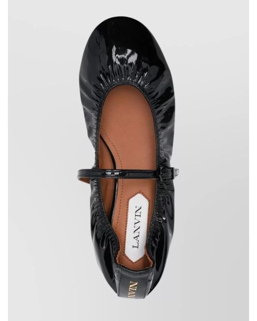 Lanvin Multicolor Leather Strap Ballerina Shoes