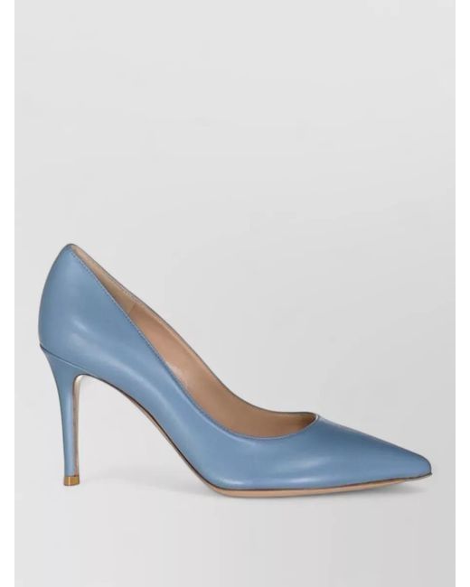 Gianvito Rossi Blue Leather High Heel Pumps