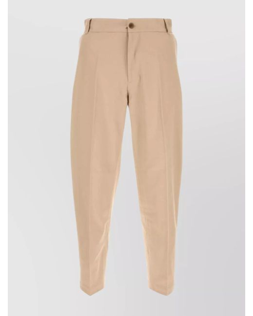 Maison Kitsuné Natural Cotton Straight-Leg Trousers for men