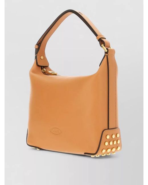 Tod's Orange Shoulder Bag Structured Shape Top Handle