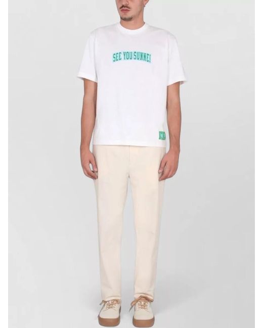 Sunnei White See You Graphic Print Short Sleeve T Shirt for men