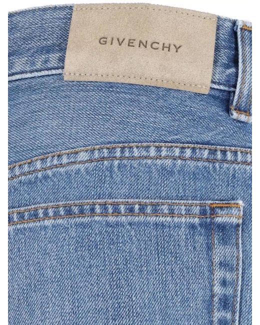 Givenchy Blue Denim Mid-Rise Midi Straight Skirt