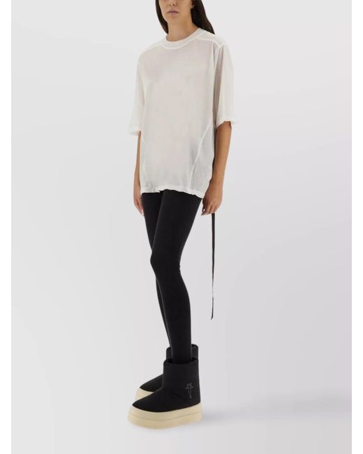 Rick Owens White Oversized Cotton Short-Sleeve T-Shirt