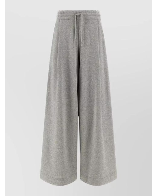 Dries Van Noten Gray Straight-Leg Trousers