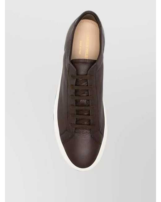 Common Projects Brown Leather Lace Up Sneakers for men