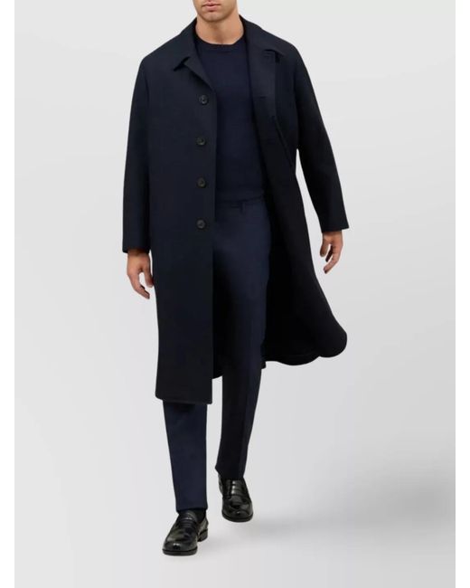 Boglioli Blue Single Breasted Coat for men