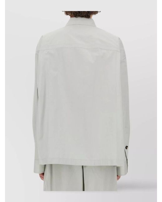 Bottega Veneta Gray Silk Shirt for men