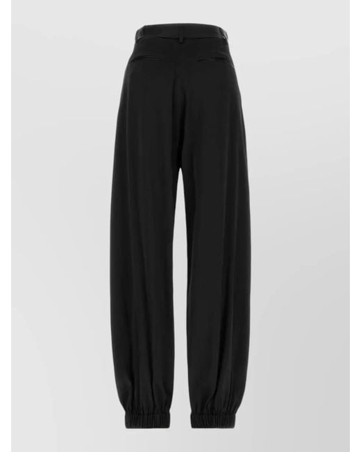 GIUSEPPE DI MORABITO Black Stretch Satin Pants