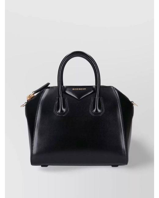 Givenchy Black Antigona Mini Leather Top Handle Bag
