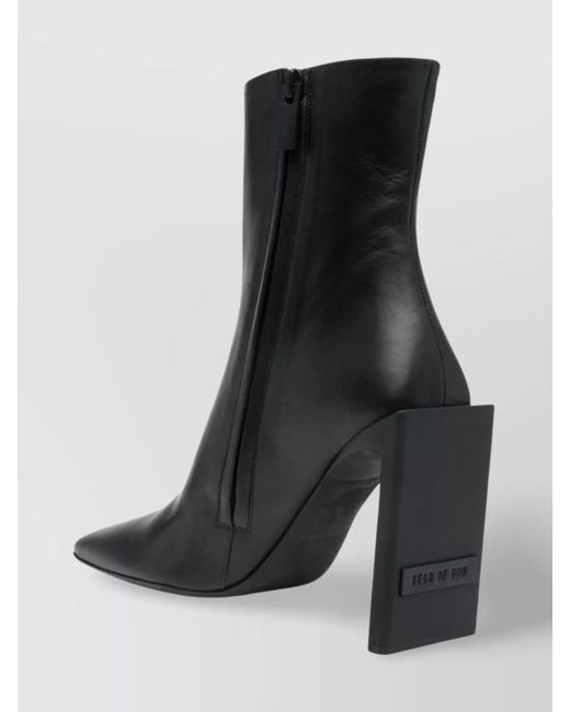 Fear Of God Black Leather Ankle Boots
