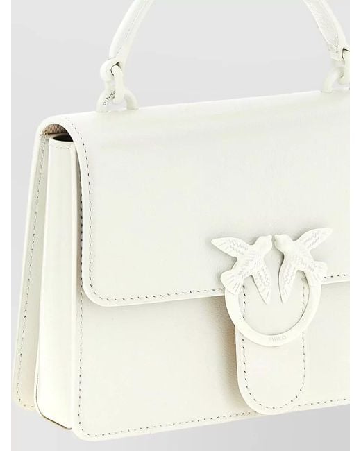 Pinko Natural Mini Love Shoulder Bag Bird Motif