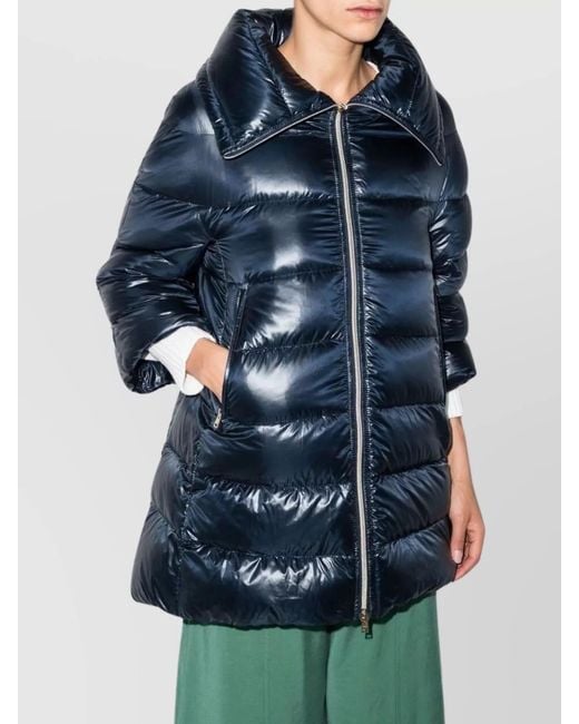 Herno Blue Cleofe Midi Down Jacket