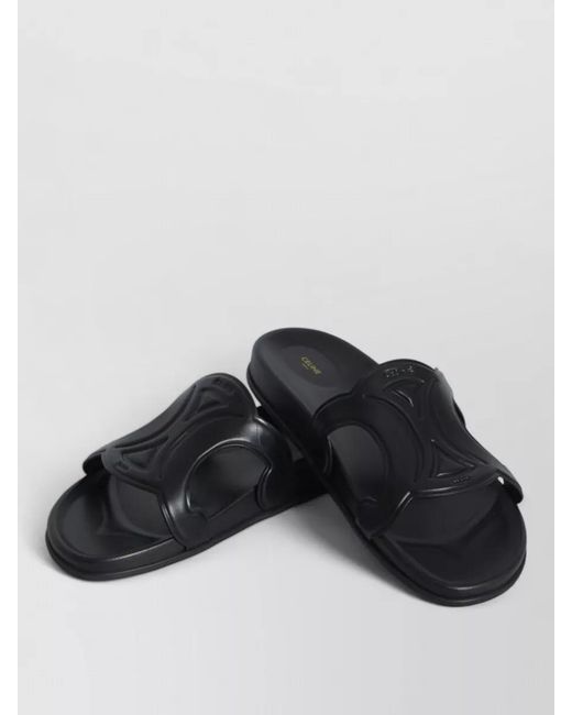 Céline Black Leather Slide Sandals for men
