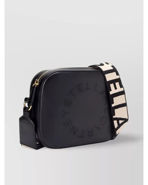 Stella McCartney Black Stella Logo Mini Shoulder Bag