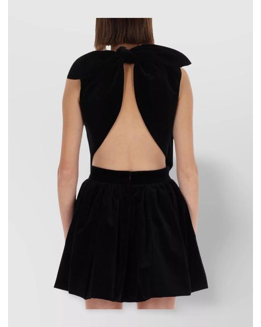 Patou Black Cotton Cropped Top