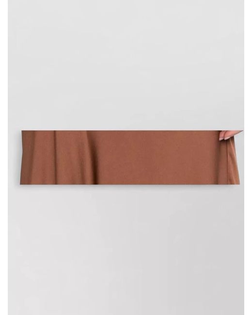 Silk95five Brown Sirene Skirt Set Asymmetric Halter Draped