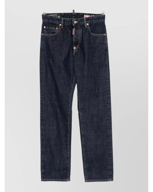 DSquared² Blue Straight-Leg Jeans for men