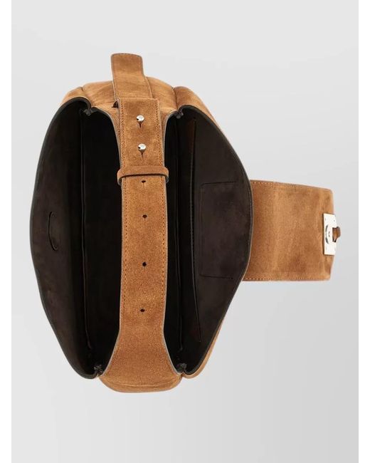 Hogan Brown Tote Bag Adjustable Strap Casual Design