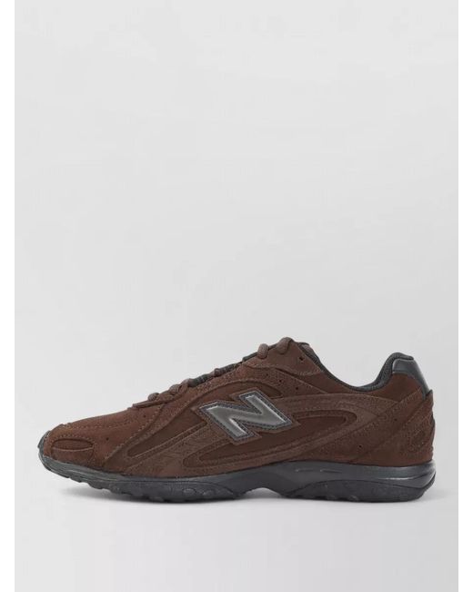 New Balance Brown 204L Suede Sneakers Curved Line Silhouette