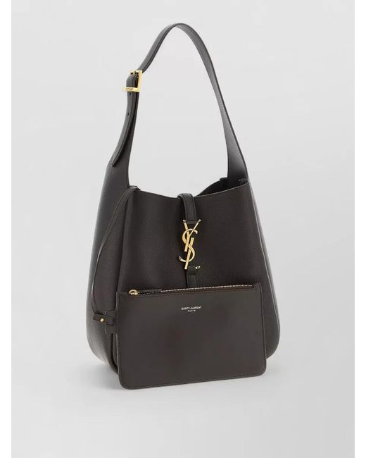 Saint Laurent Black Le 5 À 7 Micro Leather Shoulder Bag