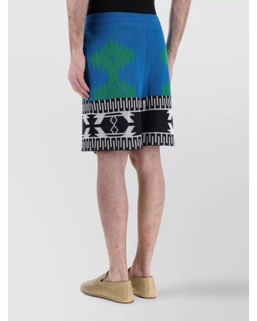 Alanui Blue Geometric Shorts for men