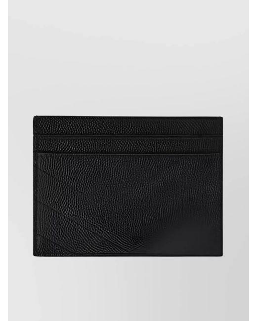 Saint Laurent Black Leather Quilted Cardholder