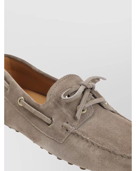 Tod's Brown Suede Leather Loafers