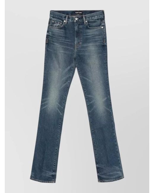 Tom Ford Blue Denim Straight-Leg Jeans