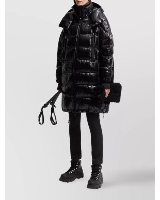 Moncler Black Down Hooded Long Puffer Jacket