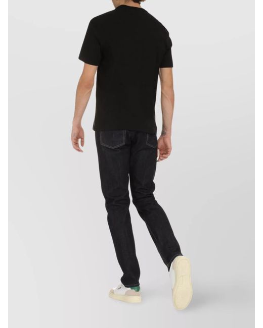 Golden Goose Deluxe Brand Black Cotton Ribbed Crew-Neck T-Shirt for men