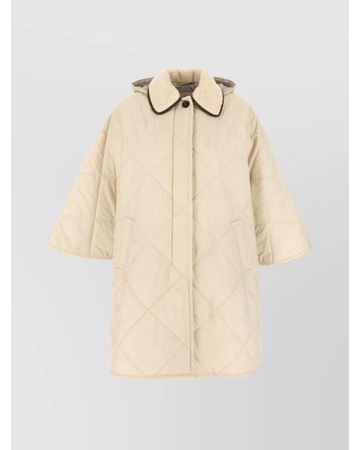 Brunello Cucinelli Natural Padded Poncho