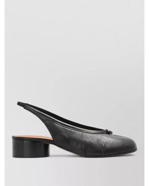 Maison Margiela Gray Slingback Pumps With Split Toe Design
