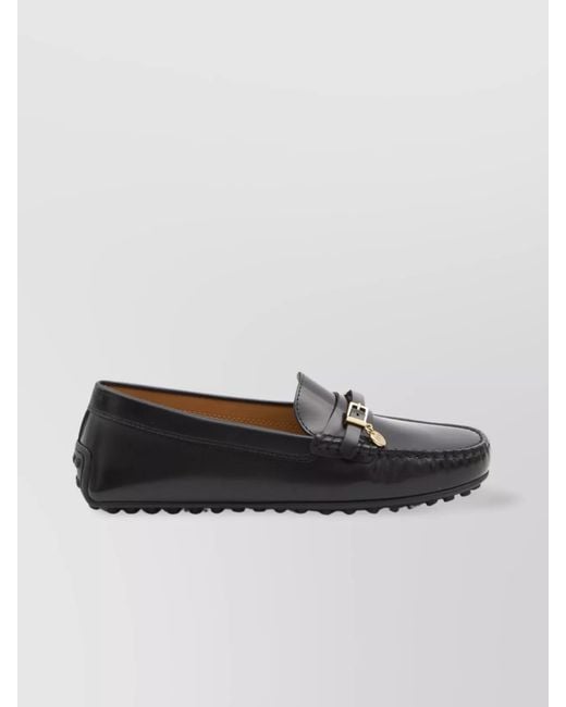 Tod's Black Leather City Gommino Loafers