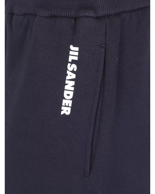 Jil Sander Blue Printed Trousers Back Pocket Side Pockets for men