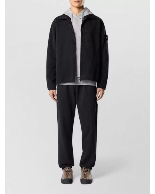 Stone Island White Cotton Hooded Sweatshirt for men