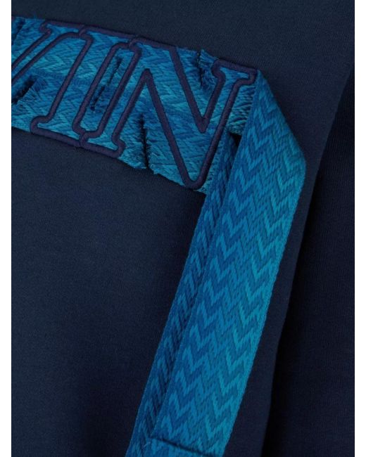 Lanvin Blue Cotton Hoodie for men