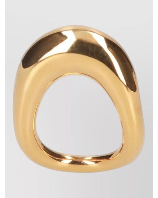 Charlotte Chesnais Metallic Polished Wide Band Sculptural Ring Design