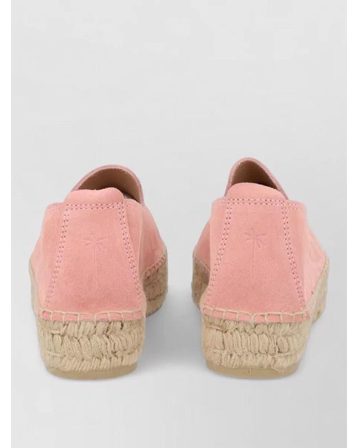 Manebí Pink Suede Espadrilles Round Toe Rubber Sole