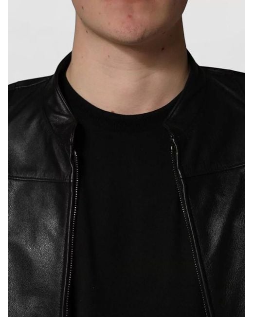 Dolce & Gabbana Black Nylon Full Zip Biker Coat Jacket for men