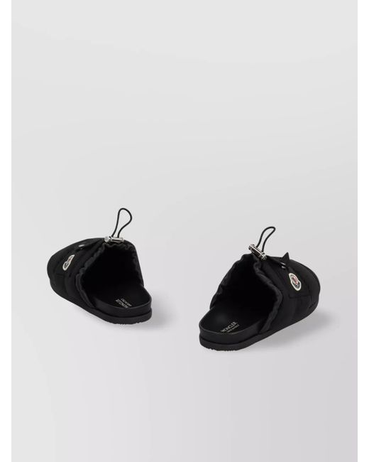 Moncler Black Padded Nylon Slippers