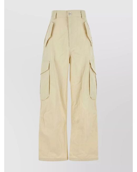 Bottega Veneta Natural Wide-Leg Cargo Trousers