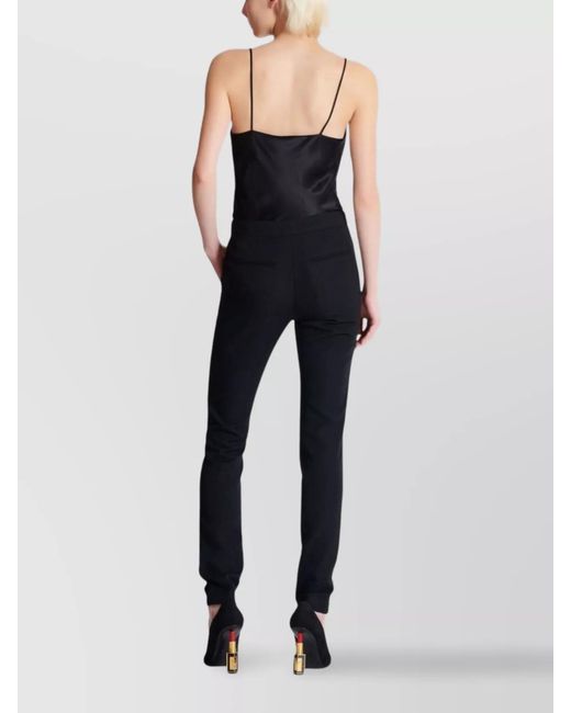 Balmain Blue Wool Slim-Fit Trousers