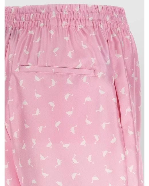 Moschino Pink Oche Shorts Button Detail Piping Back Pocket