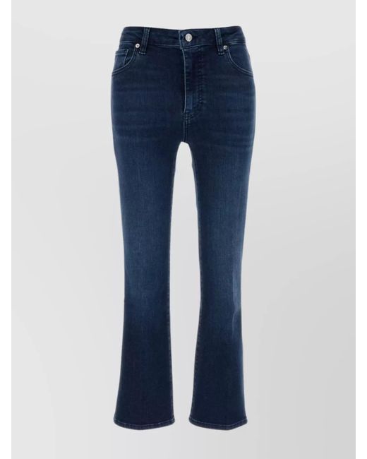 FRAME Blue Flared Leg Denim Stretch Jeans