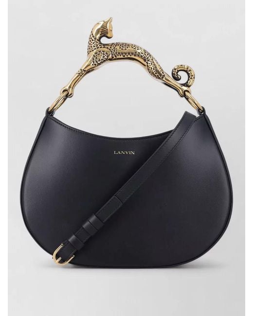 Lanvin Blue Hobo Bag Cat Handle Shoulder Style