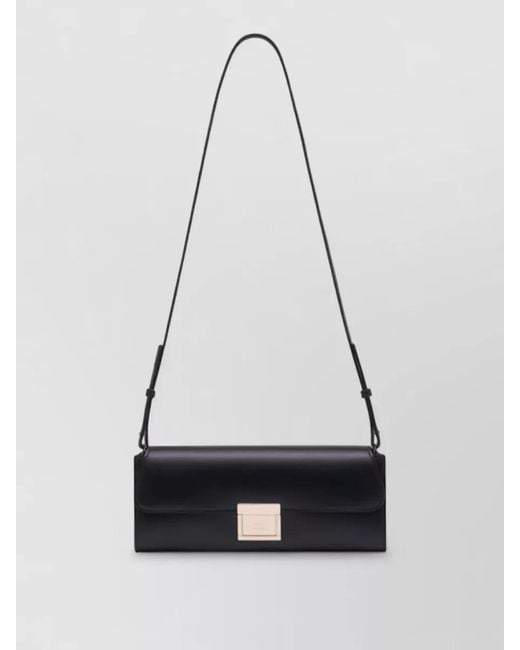 AMI White Mimi Crossbody Bag Smooth Leather
