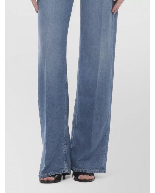 Dondup Blue Wide-Leg Trousers