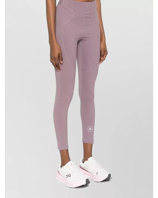 Adidas By Stella McCartney Purple Ankle Length Leggings Seam Detailing Style