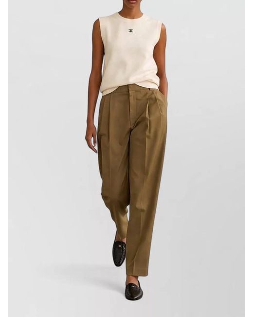 Céline Natural Wool Suit Trousers